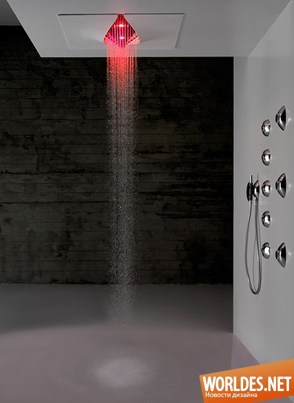 дизайн ванной комнаты, дизайн душа, душ, современный душ, подвесной душ